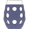 Lifefactory 11-Ounce Indoor/Outdoor Wine Glass with Protective Silicone Sleeve, 4-Pack, Carbon, Dusty purple, Aqua teal, & Cool grey - 4 of 4