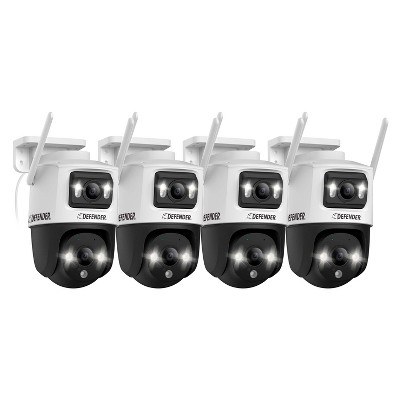 AI POWERED Guard Pro 3K PLUS Dual Lens PTZ Wi-Fi 6 Plug-in Security Camera, 4 Pack