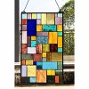 Chloe Lighting CH1P876JM25-GPN Verna Tiffany-Style Geometric Stained Glass Window Panel 25" Height - 3 of 3