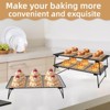 Angel Sar 17x11 Inch 3-Tier Stackable Cooling Rack Set, Non-Stick Wire Baking Racks for Cookies, Pizza, Cakes, Grilled Meats, 446°F Heat Resistant - 4 of 4