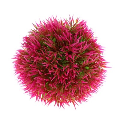 Unique Bargains 1 Pc Fish Tank Plants Decorations Artificial Aquarium Grass  Ball Green 3.35x3.74 Inch 