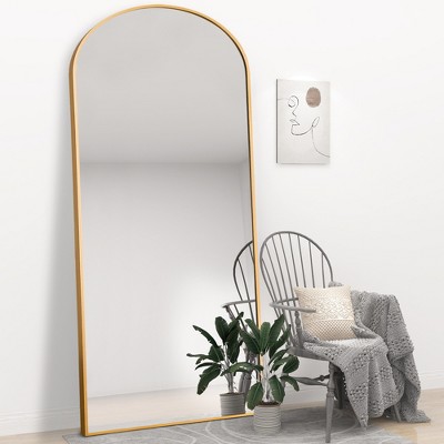 Dovelina Modern Arch Aluminium Alloy Frame Full Length Mirror Large ...