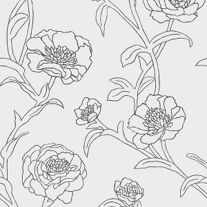 Tempaper Peonies Peel and Stick Wallpaper - 1 of 4