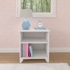Max & Lily Classic Wood Nightstand with Shelves, Kids Bedside Table/End Table, Small Nightstand for Bedroom - 2 of 4