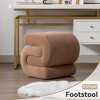 COWLOWN S-Shape Velvet Ottoman Makeup Stool Footstool, 250LBS Capacity, No-Assembly, Anti-Slip for Living Room/Bedroom/Sofa Side - 4 of 4
