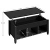 Yaheetech Lift Top Coffee Table With Hidden Compartment & 3 Cube Open Shelves For Living Room, Reception Room, Office - 3 of 4