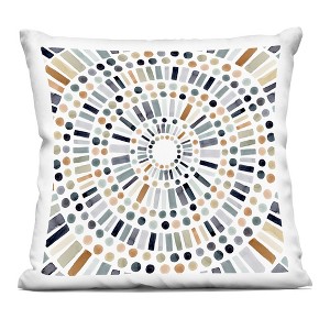 Stupell Industries Bold Rustic Abstract Mosaic Circle Pattern Illustration Indoor Decorative Throw Pillow, 18 x 18 - 1 of 3