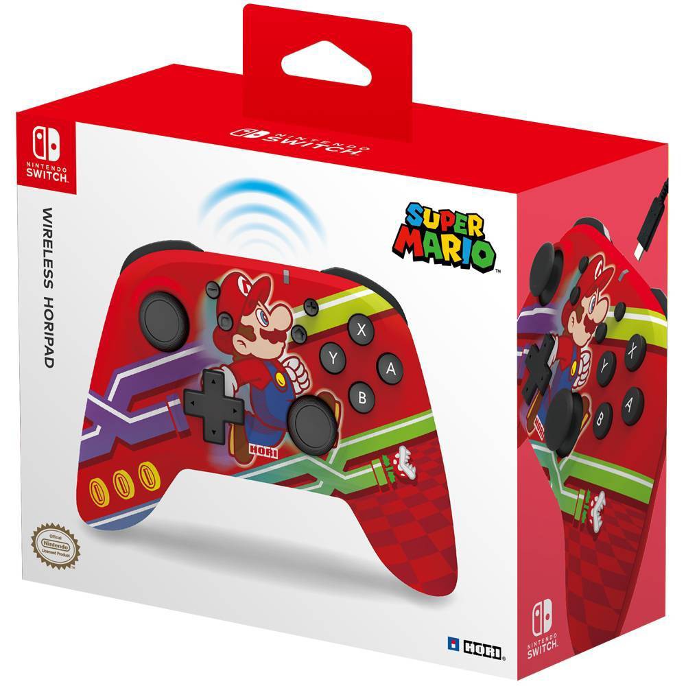 Hori - Red  Super Mario Edition  Nintendo Switch  Wireless HORIPAD Video Game Controlle