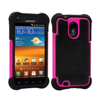 Ballistic Shell Gel Case for Samsung D710, EPIC 4G TOUCH, R760 GALAXY S2 - Black/Pink