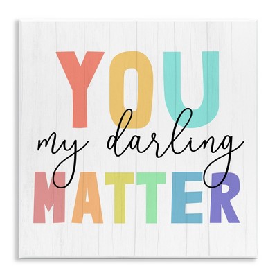 Stupell Industries You Darling Matter Rainbow Letters, 12" x 12"