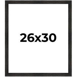 PosterPalooza | 26x30 Wide Barnwood Picture Frame, UV Acrylic, 6 Finishes - Grey, Brown, White, and Black - 1 of 4
