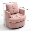 31.5" Chenille Swivel Accent Chair with 360° Base and Deep Cushion for Living Room or Bedroom-Cuddlewood - 4 of 4