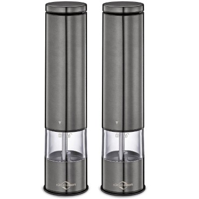 Kuchenprofi "Boston" Electric Salt and Pepper Mill, s/s, acrylic, 2" dia. x 9"