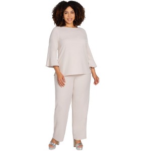 Catherines Flounce Top & Pant Duet - 1 of 4