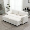 NicBex Modern 81" Sofa Bed Chenille Convertible Sleeper Sofa with 2 Ottomans for Living Room - 3 of 4