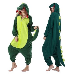 WOPET Dinosaur Onesie Pajamas for Adults – Unisex Animal Sleepwear, Costume for Halloween, Christmas & Home - 1 of 1