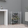 vidaXL Wine Rack - White Metal Freestanding Wine Bottle Holder for 48 Bottles - Ideal for Kitchen, Pantry, or Bar - Modern Design, Assembly Required - 2 of 4