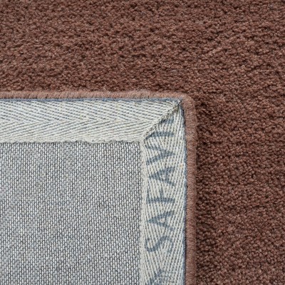 Handmade Tufted Black Shag Wool Round Rug - Easy Care 72"