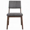 Royal Hampton Dining Side Chair Set of 2, Dark Gray Corduroy, Walnut Brown - 3 of 4