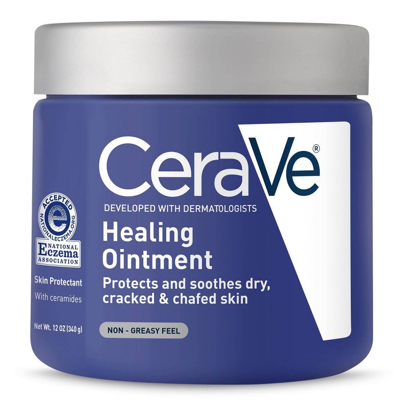 CeraVe Healing Ointment Skin Protectant, Soothes Dry, Cracked and Chafed Skin, Non-Greasy Unscented - 12oz, 1 of 18
