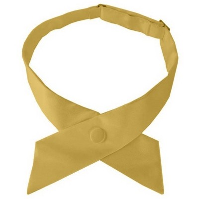 Women's Solid Color 1.75" W x Up to 19" L Crossover Tie Uniform Adjustable Neck tie