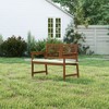 HOMLUX Outdoor 2-Seat Garden Bench Porch Chair with Removable Cushion, Weatherproof - 4 of 4