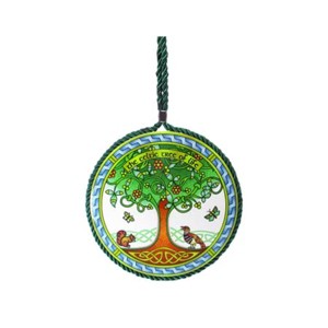 Slickblue Celtic Tree of Life Wall Plaque – 7" Bone China with Rope Trim, Irish Decor by Royal Tara - 1 of 3