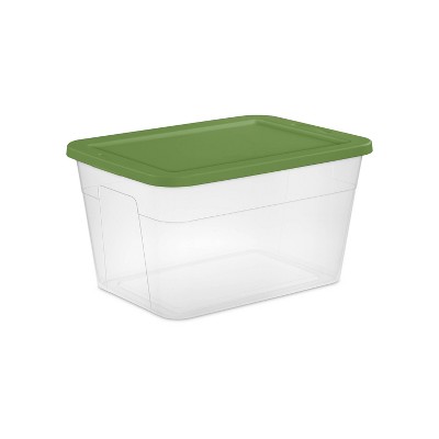 56qt Non-Latching Storage Bin Red and Green Lids - Wondershop™