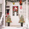 Acekool 3ft Prelit Flocked Holiday Tree, Potted, Red Berries, Snowy Tips, Warm Glow, Easy Decor for Home & Entry - 3 of 4