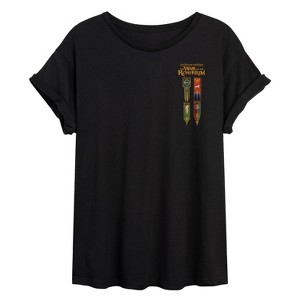 Women's - Lord of the Rings - War of the Rihirrim Banners Oversized Graphic T-Shirt - 1 of 4