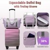 SEVOBAL Luggage 20" Carry-on Luggage with Cup Holder Lightweight Glossy Hardshell Suitcases with Spinner Wheels, 2 Piece Set, Gray, 15.6"*8.3"*21.7" - 2 of 4