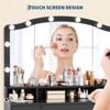 Vanity Desk with Mirror and Lights, Dressing Table Set with 3 Drawers, 2 Cabinets Vanity, Storage Stool, for Bedroom, Living Room - 3 of 4