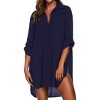 Ekouaer Beach Cover Ups for Women Bikini Swimsuit Coverup Beach Dress Shirt - 4 of 4