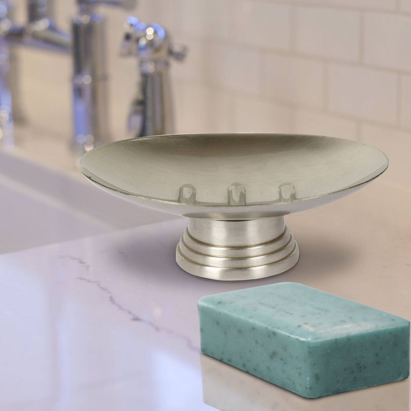 Dual Ridge Collection Soap Dish Holder - Nu Steel, 4 of 6
