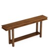Resenkos Entryway Table, Console Sofa Table,70.9-Inch Console Table, Wood 2-Tier Sofa Table Long Entryway Accent Table Brown - 3 of 4