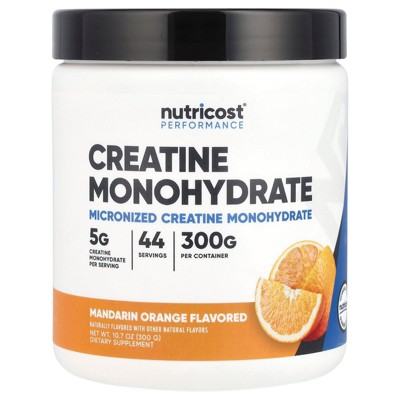 Nutricost Performance, Creatine Monohydrate, Mandarin Orange, 10.7 oz (300 g)