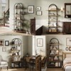 71" Arched Bookshelf 5 Tier Bookcase Open Bookshelf Plant Stand with Metal Frame Freestanding Display Rack Tall Shelving - 4 of 4
