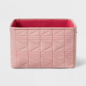 Large Quilted Toy Storage Bin Pink - Pillowfort