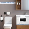 Itopfox 5 Piece Industrial Pipe Bathroom Hardware Set with 18 inch Towel Bar Toilet Paper Holder 3 Hooks Heavy Duty Black - 4 of 4