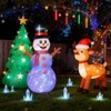 SEVOBAL Inflatable Holiday Decorations Inflatable Branch Hand Snowman Festive Outdoor Christmas Yard Decoration, White, 65"*39.4"*94.5" - 3 of 4