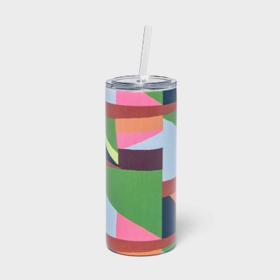 18.5oz Double Wall Stainless Steel Tumbler with Straw - Gee's Bend x Target: Dishwasher-Safe, Break-Resistant