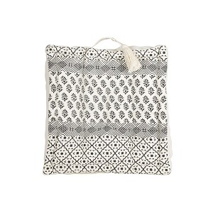 Boho Print Filled French Cushion Black & White by Foreside Home & Garden - 1 of 4