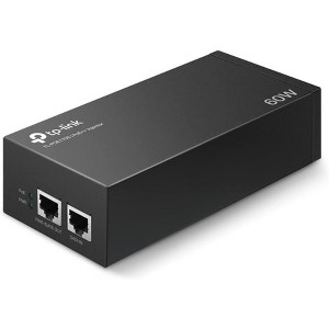 TP-Link TL-PoE170S 802.3at/af/bt Gigabit PoE Injector Non-PoE to PoE Adapter Supplies up to 60W (PoE++) Manufacturer Refurbished - 1 of 3