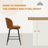 Vatros Swivel Bar Stools Upholstered Counter Height Stools Set of 2 - 4 of 4