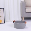 REGALWOVEN Home Decor Woven Shelf Closet Storage Bin for Blankets Clothes 2 Pcs - 4 of 4