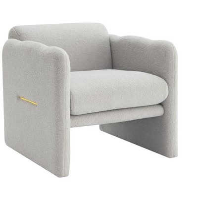 Christopher Knight Home Micah Modern Boucle Accent Chair with Waved Arms