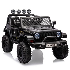 24V 2-Seater Kids Electric Ride On Car with Remote Control, LED Lights, Music, USB, Storage & Powerful Motors - 1 of 4