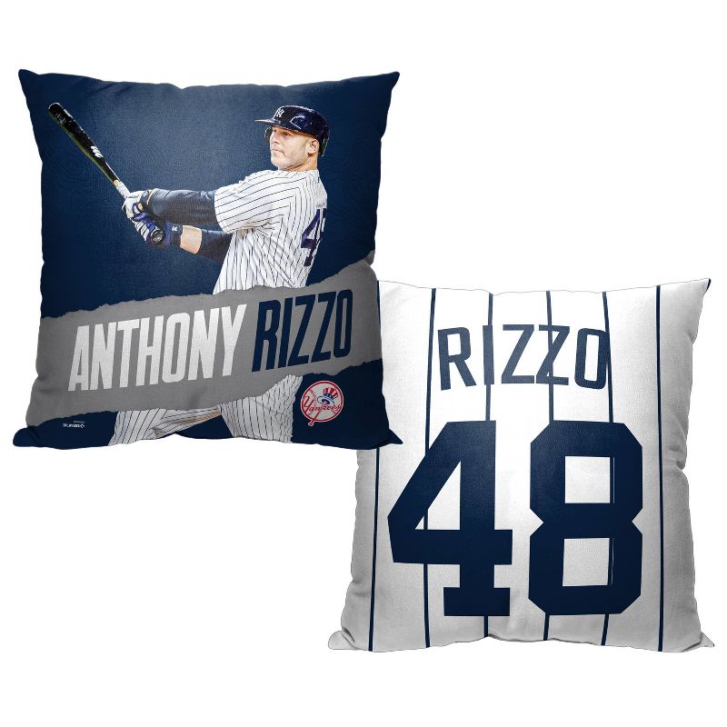 18&#34;x18&#34; MLB New York Yankees 23 Anthony Rizzo Player Printed Throw Decorative Pillow, 3 of 6