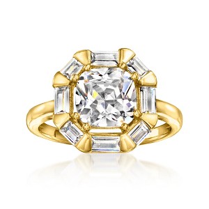 Ross-Simons 14kt Yellow Gold-Plated Ring With 3.70 ct. t.w. Czs - 1 of 4