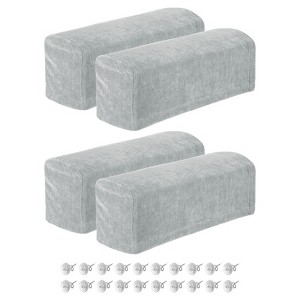 Unique Bargains Chenille Non Slip Scratch Resistant Soft Armchair Slipcovers with Twist Pins - 1 of 4